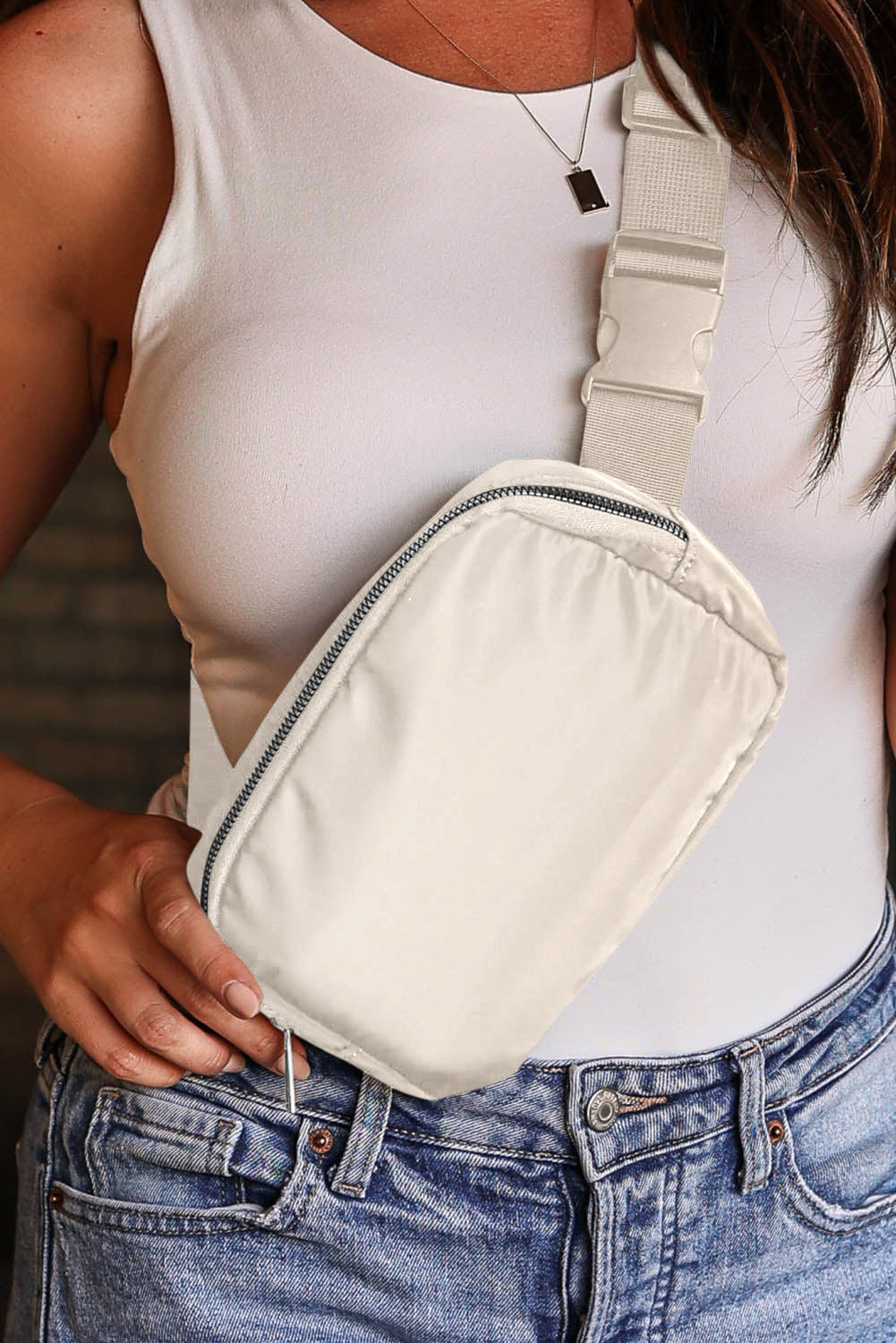 White Waterproof Crossbody