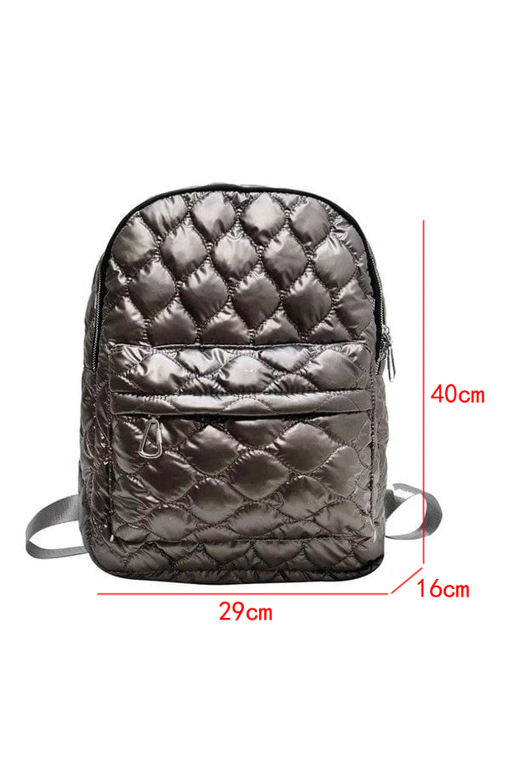 Black Quilted Large Backpack