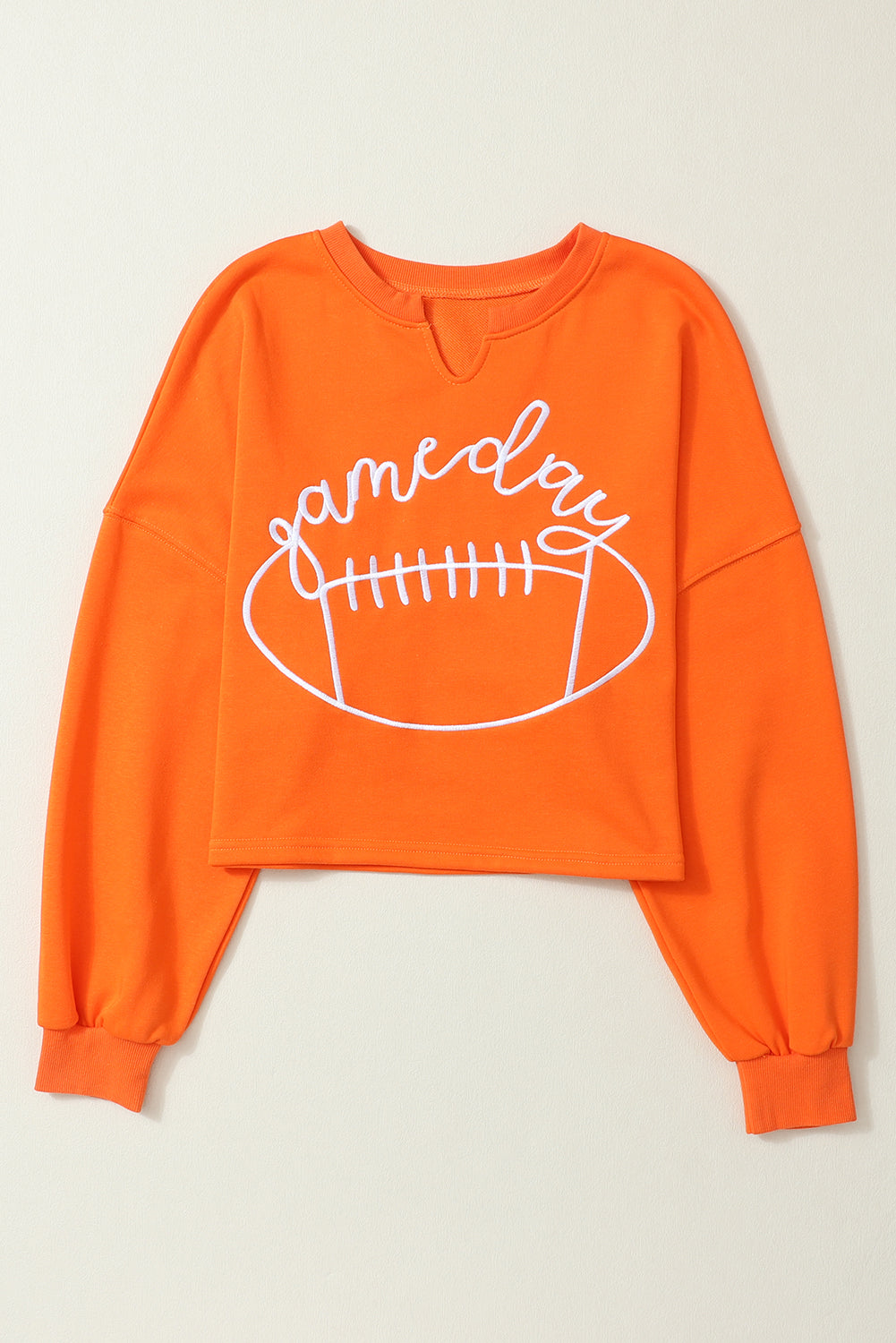 White Game Day Lettering Sweatshirt