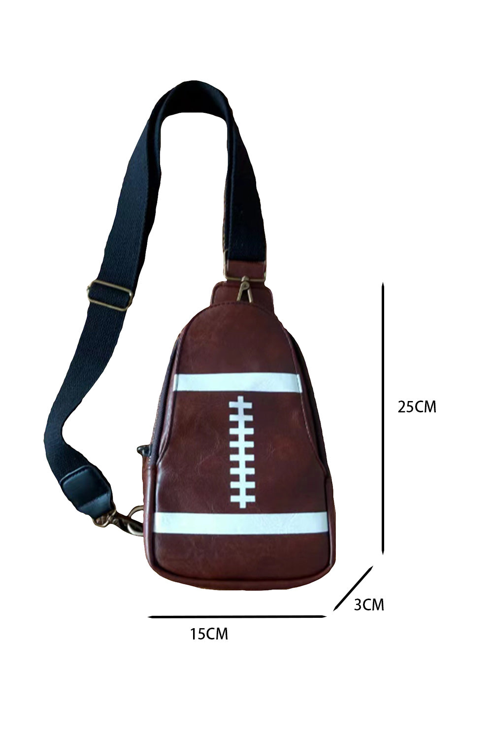 Brown Football Crossbody Bag