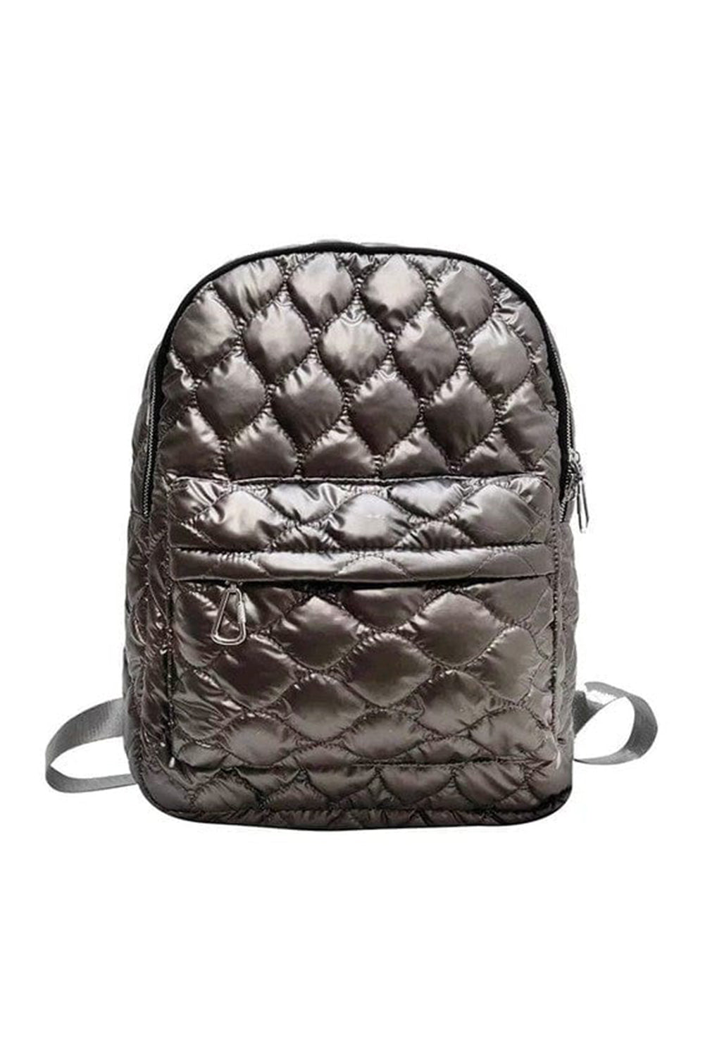 Black Quilted Large Backpack